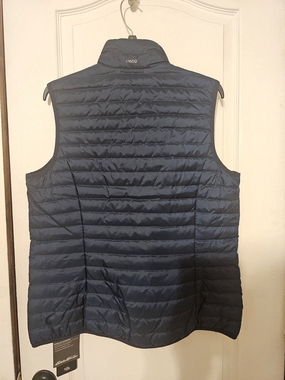 Eddie Bauer Navy Quilted Packable Puffer Vest